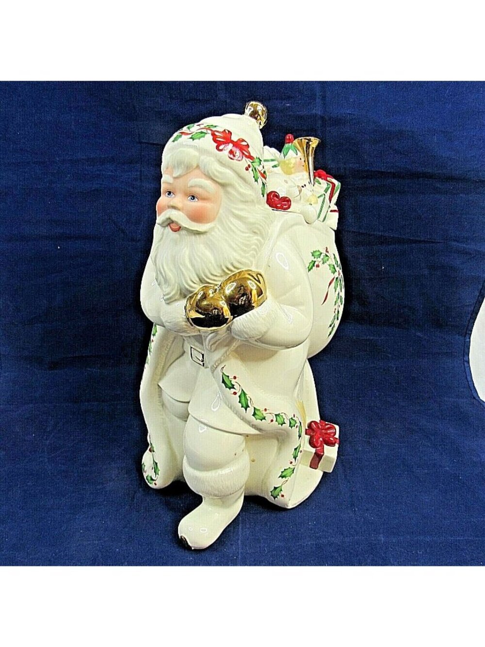 Vintage Santa Cookie Jar Lenox Skates To New Millennium 1999 Susan Steiner